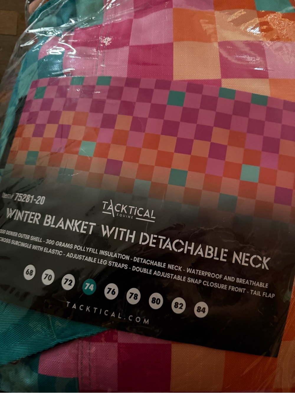 Tacktial Winter Blanket with Detachable Neck Size 74